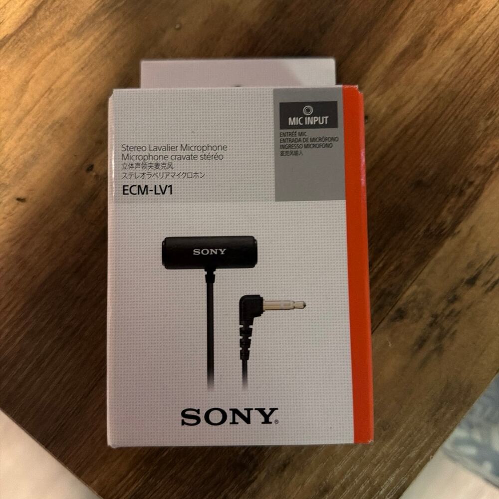 Sony Mic Compact Stereo Lavalier Microphone